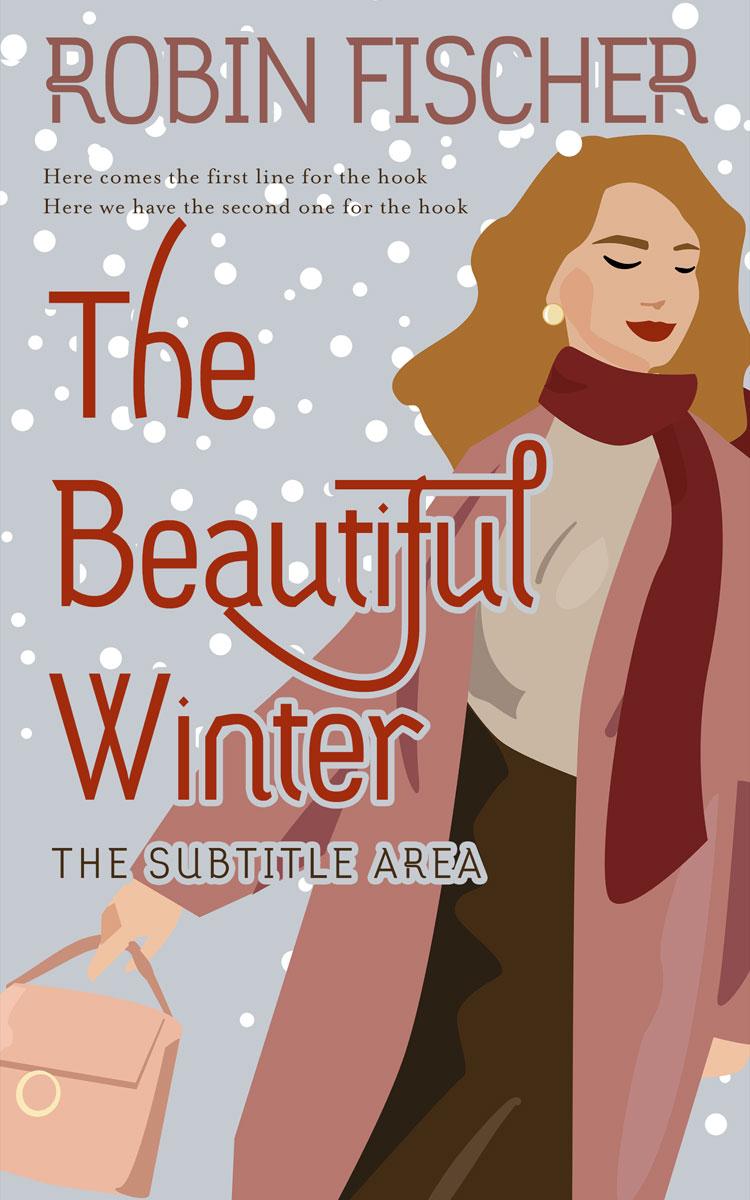 2D view of Premade Chick Lit Book Cover - Pale Slate