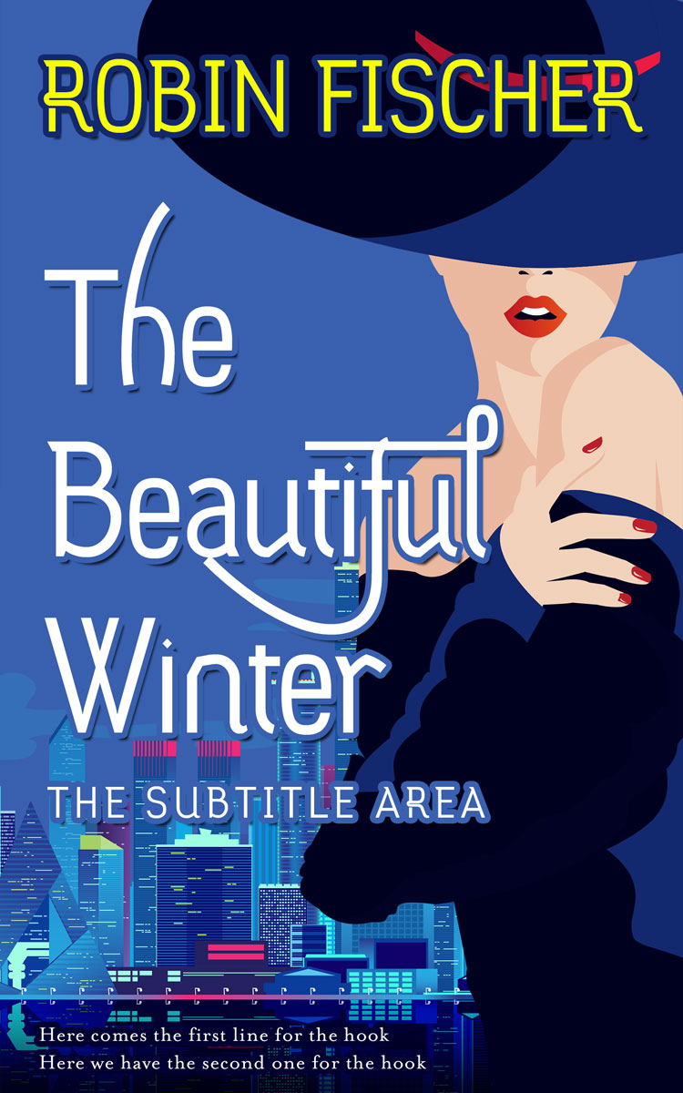 2D view of Premade Chick Lit Book Cover - Sapphire