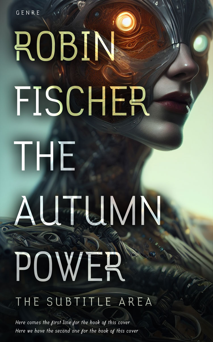 2D view of Premade Science Fiction Book Cover - Shark