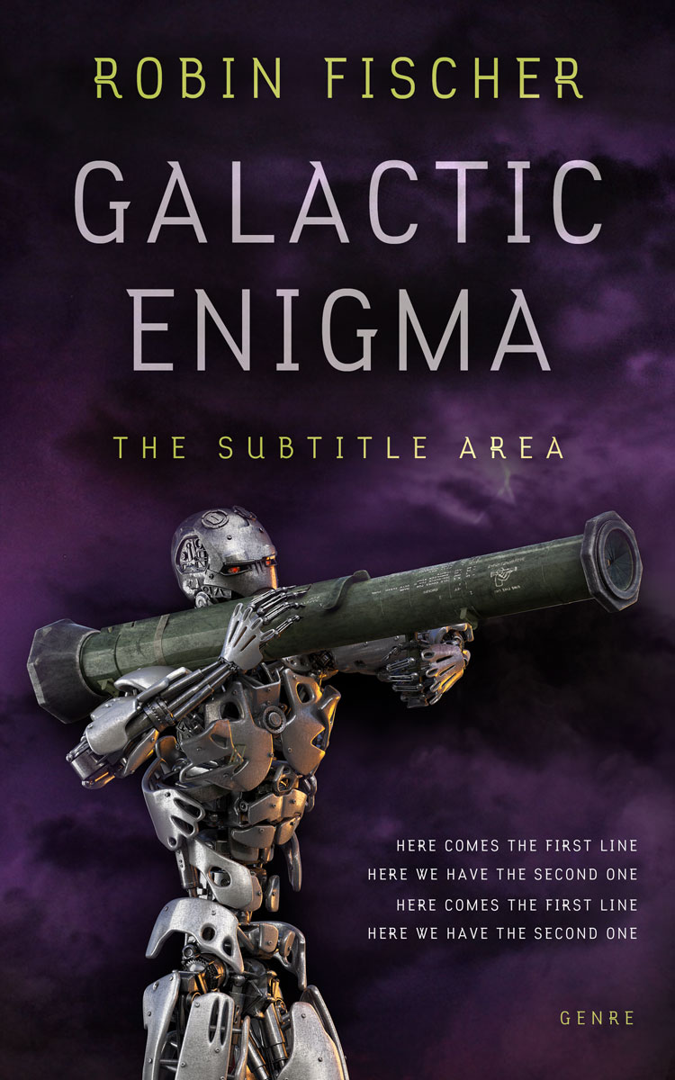 2D view of Premade Science Fiction Book Cover - Bleached Cedar