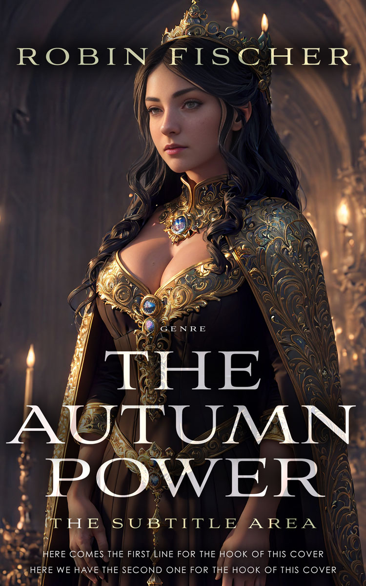 2D view of Premade Fantasy Book Cover - Thunder