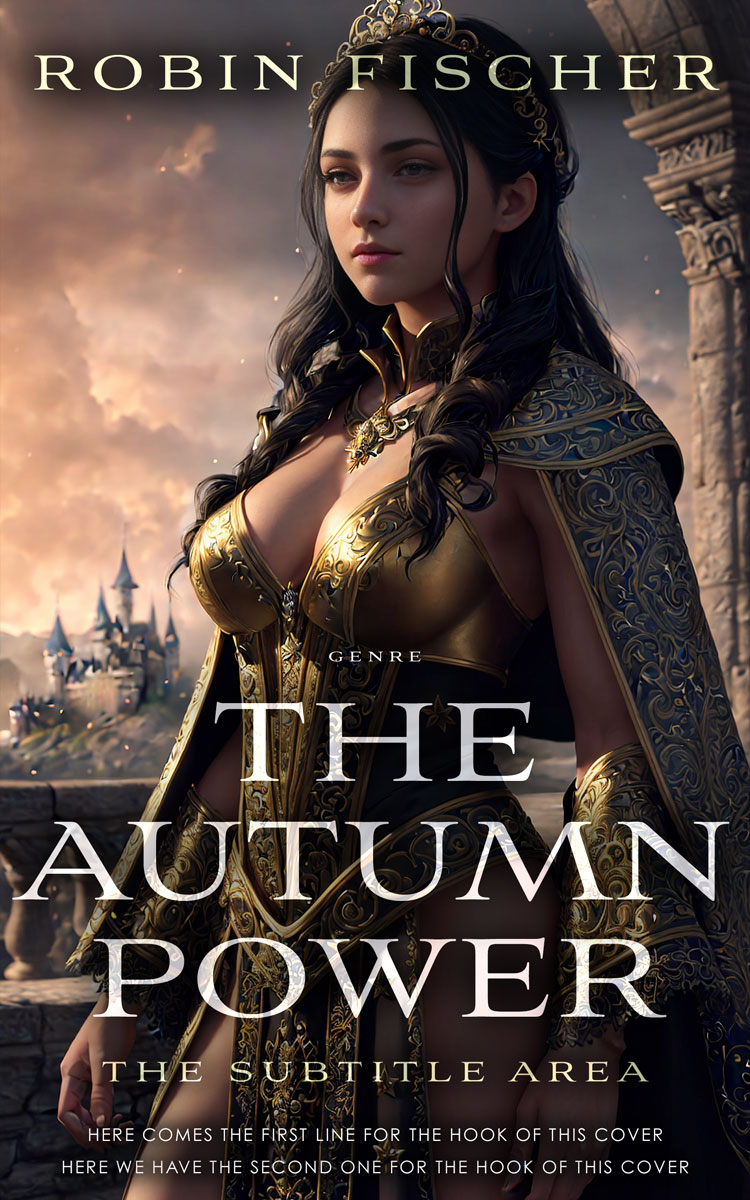 2D view of Premade Fantasy Book Cover - Thunder