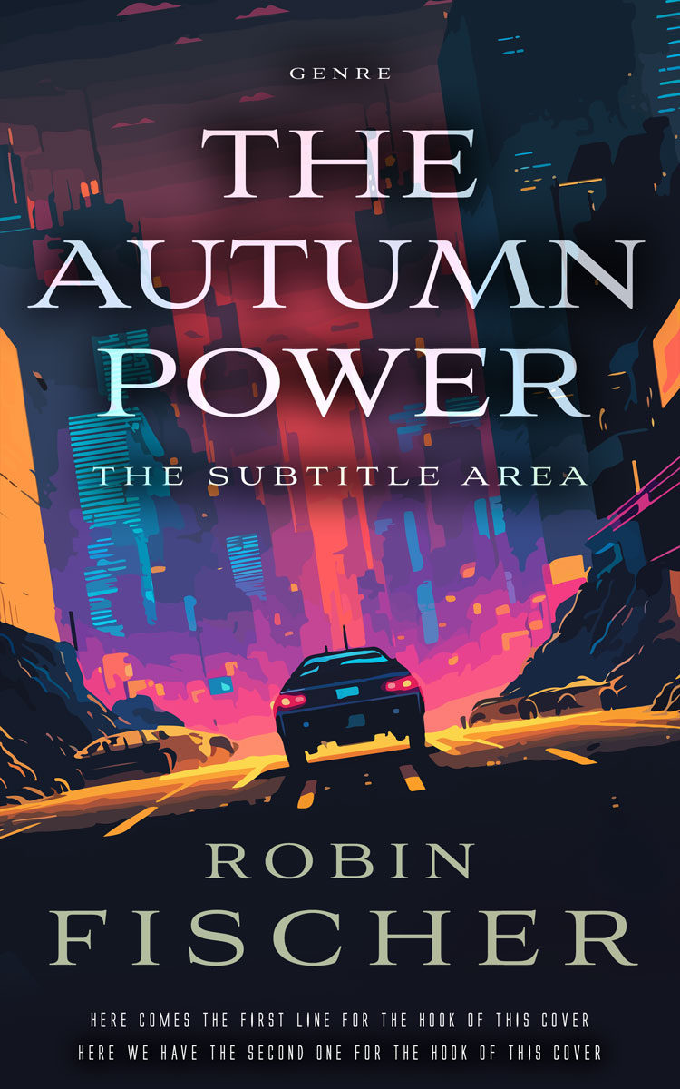 2D view of Premade Science Fiction Book Cover - Steel Gray