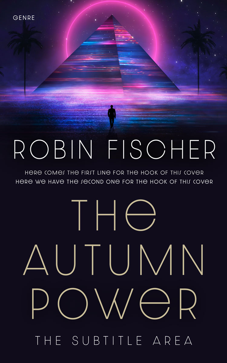 2D view of Premade Science Fiction Book Cover - Ebony