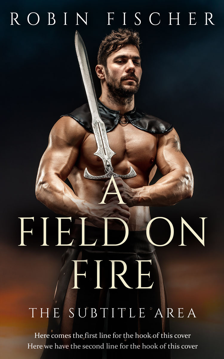 2D view of Premade Action & Adventure Book Cover - Woodsmoke