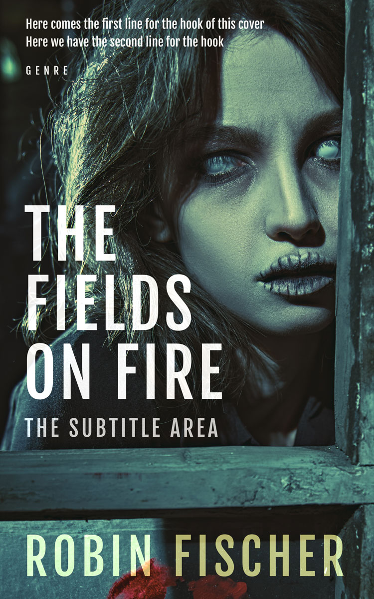 2D view of Premade Horror Book Cover - Outer Space