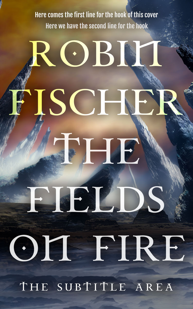 2D view of Premade Fantasy Book Cover - Ship Gray