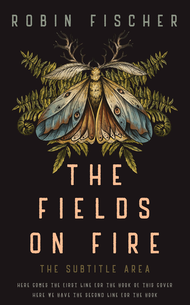 2D view of Premade Fantasy Book Cover - Cocoa Brown