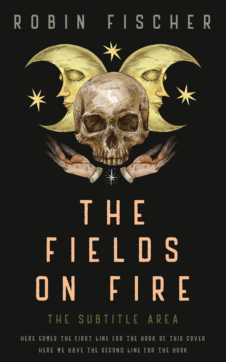 2D view of Premade Fantasy Book Cover - Cod Gray