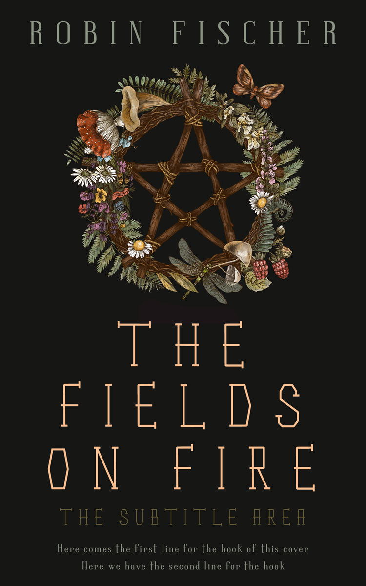 2D view of Premade Fantasy Book Cover - Cod Gray