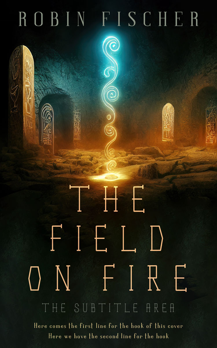 2D view of Premade Science Fiction Book Cover - Log Cabin