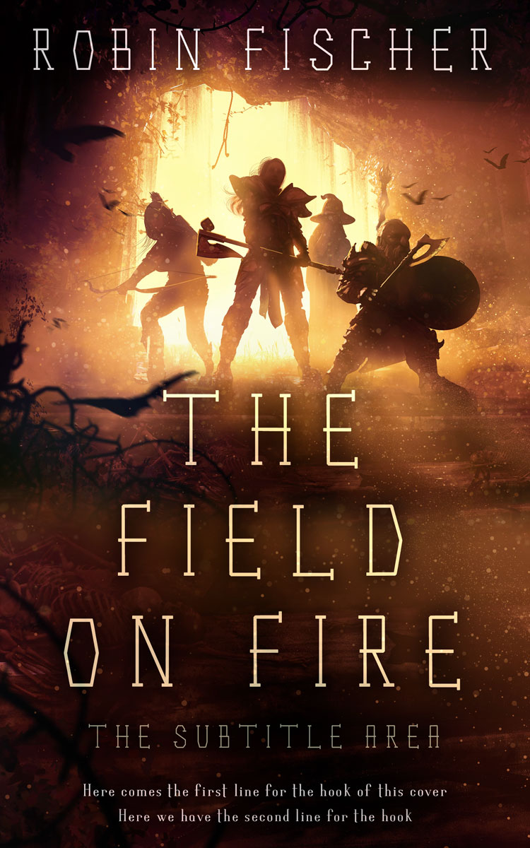 2D view of Premade Fantasy Book Cover - Whiskey