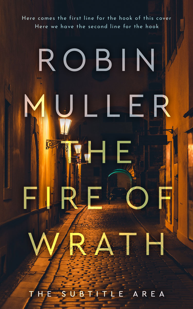 2D view of Premade Mystery & Thriller & Suspense Book Cover - Thunder