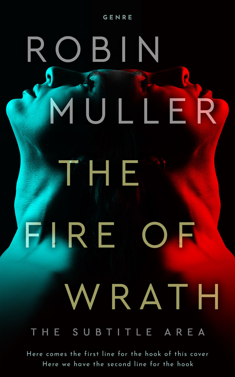 2D view of Premade Erotica Book Cover - Medium Carmine