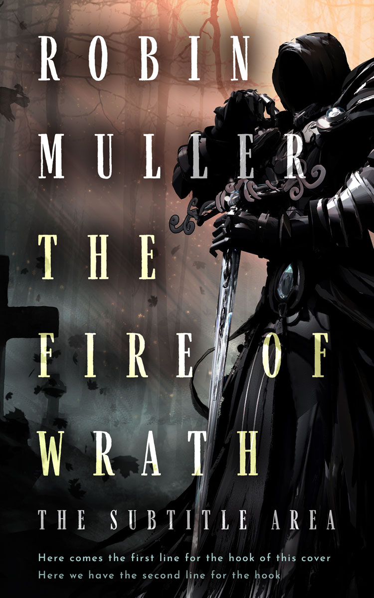 2D view of Cod Gray #28288 - Premade Fantasy Book Cover