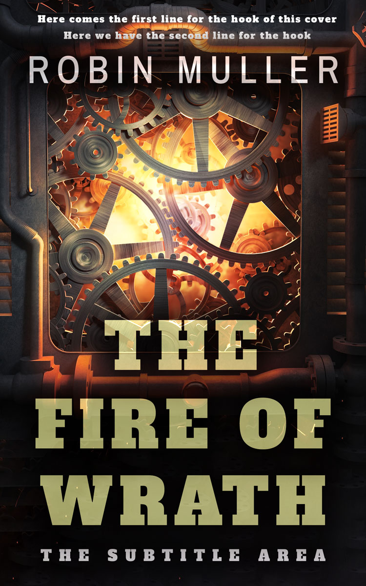 2D view of Premade Abstract Book Cover - Laser