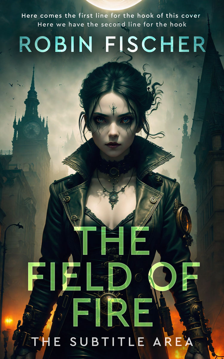 2D view of Premade Horror Book Cover - Outer Space