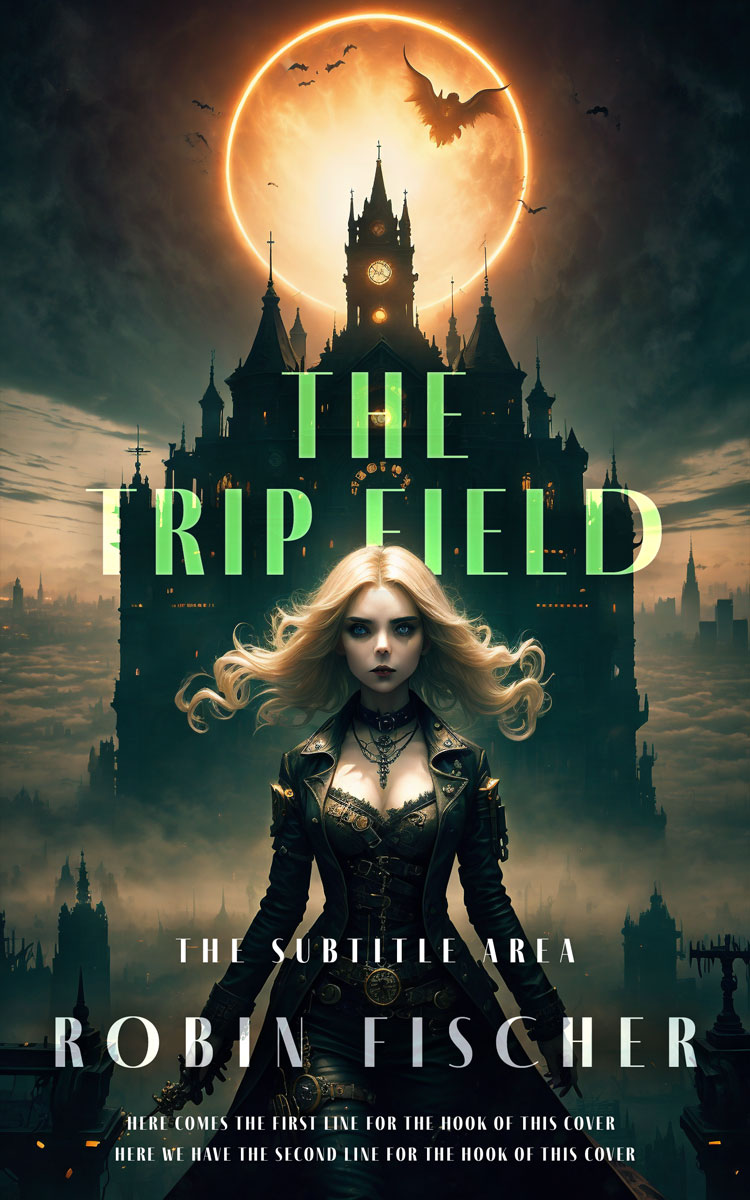 2D view of Premade Teen & Young Adult Book Cover - Outer Space