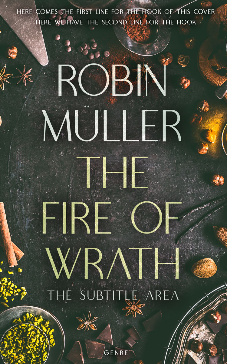 2D view of Premade Cookbooks & Food & Wine Book Cover - Heavy Metal