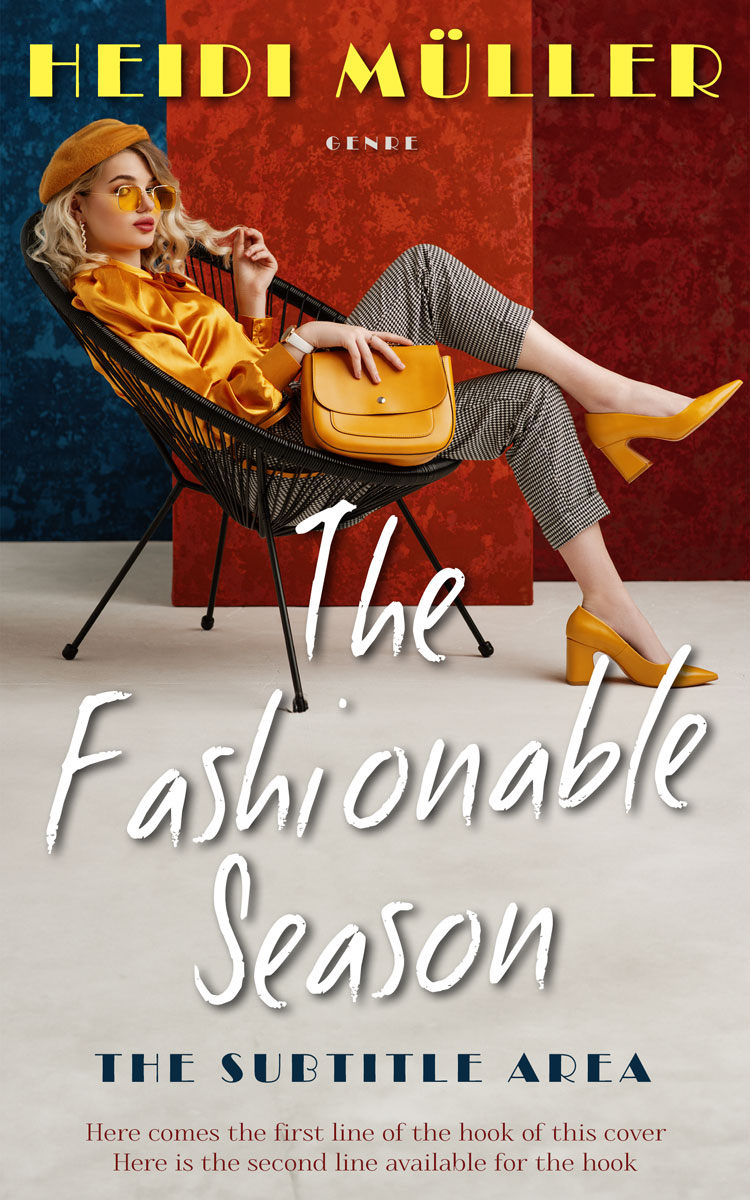 2D view of Premade Chick Lit Book Cover - Swirl