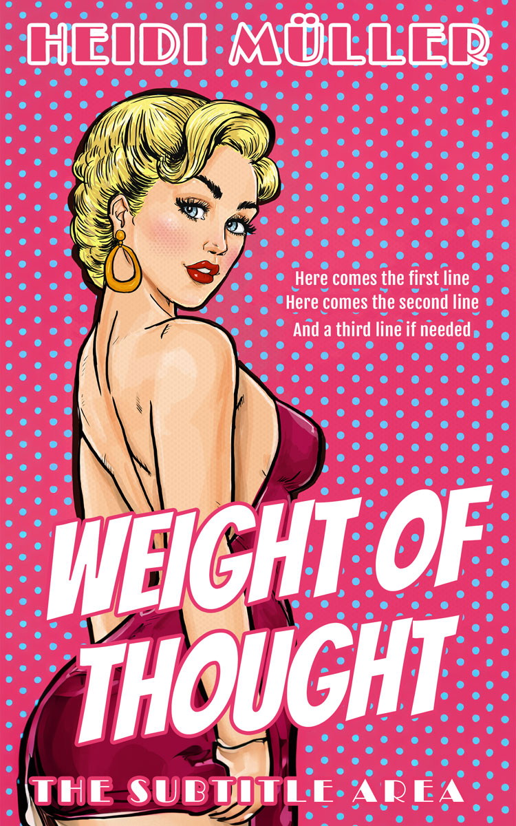 2D view of Premade Erotica Book Cover - Cerise Red