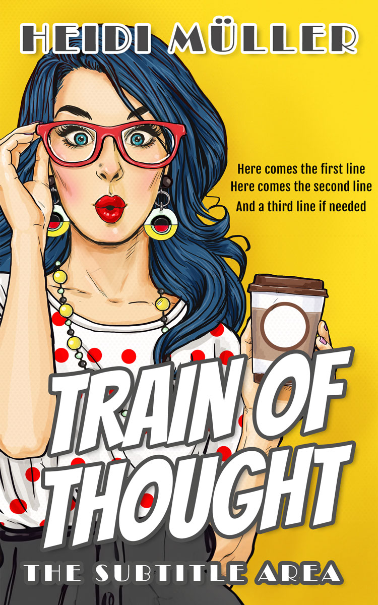 2D view of Premade Romance Book Cover - Bright Gray