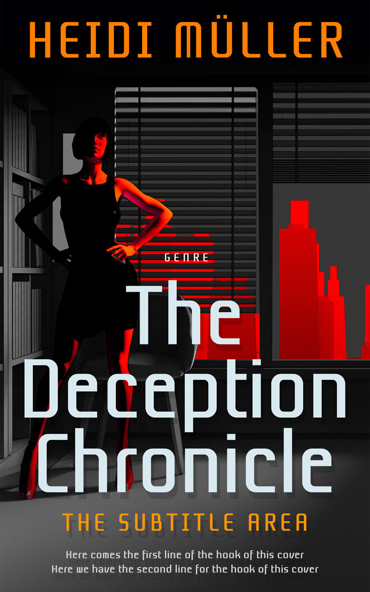 2D view of Premade Mystery & Thriller & Suspense Book Cover - New York Pink