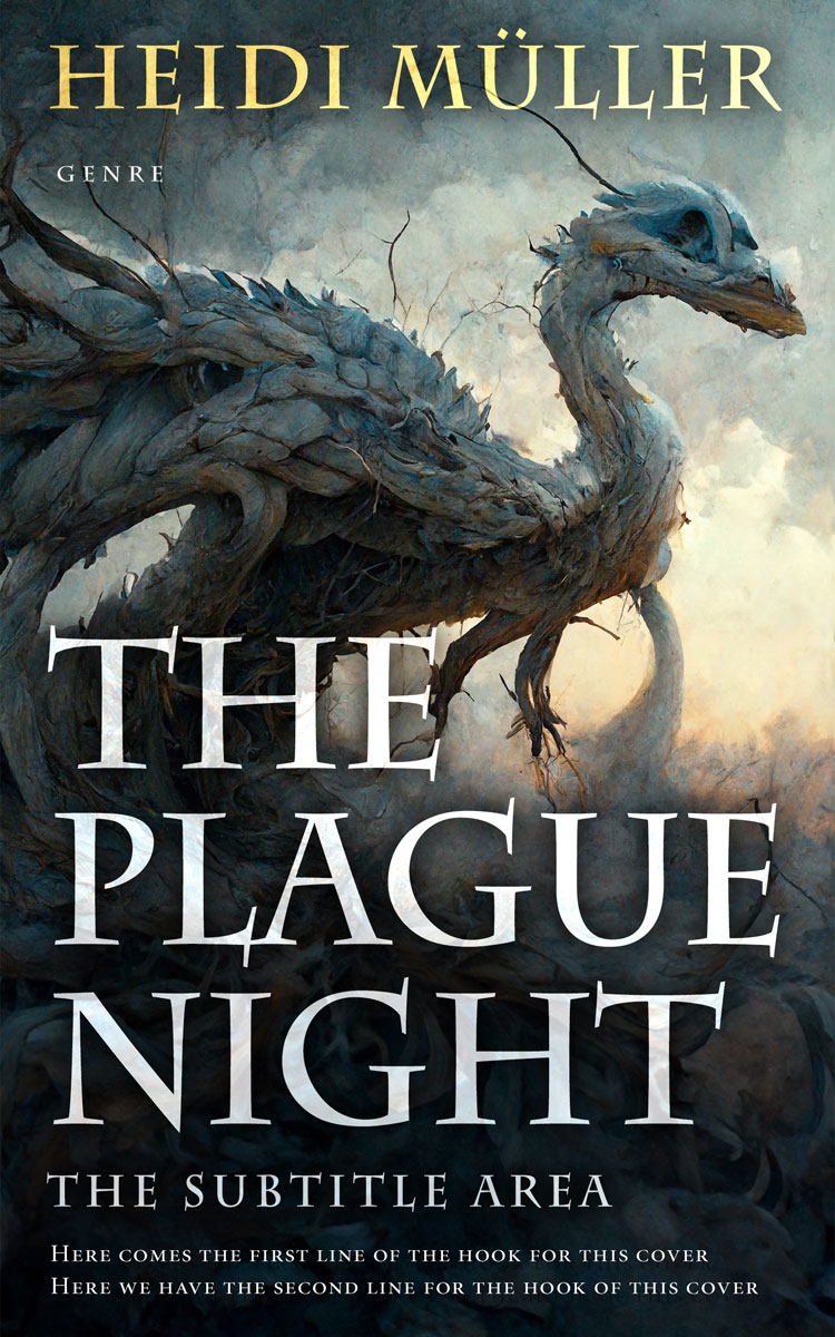 2D view of Premade Fantasy Book Cover - Outer Space