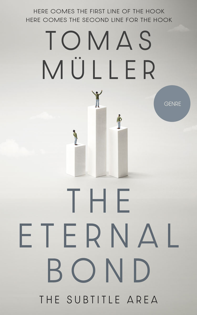 2D view of Premade Business Book Cover - Quill Gray