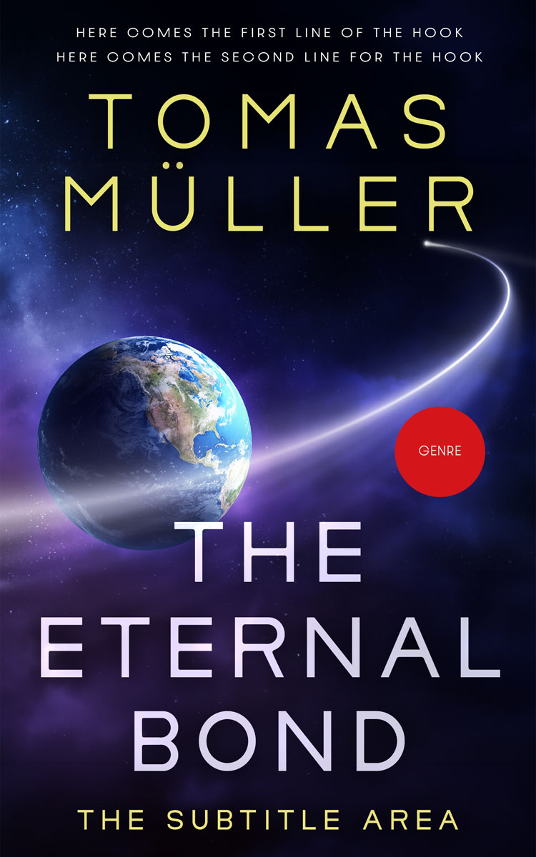 2D view of Premade Science Fiction Book Cover - Ebony