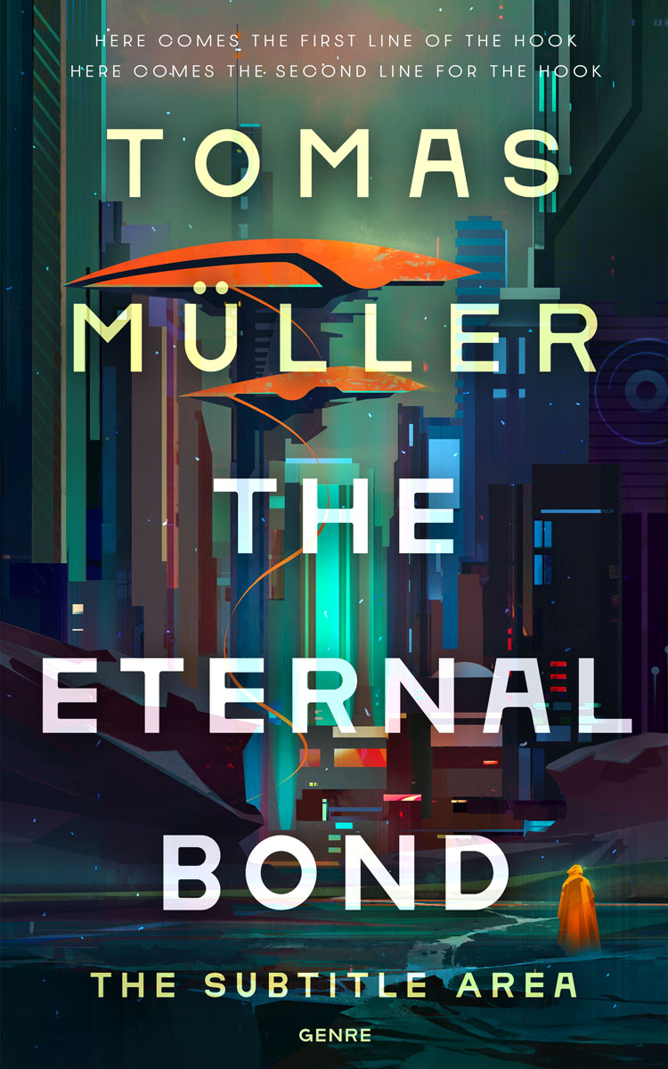 2D view of Premade Science Fiction Book Cover - Mirage