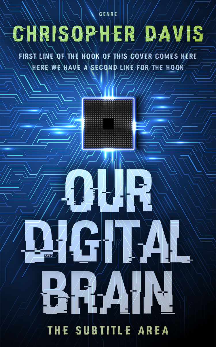 2D view of Premade Business Book Cover - Blue Zodiac