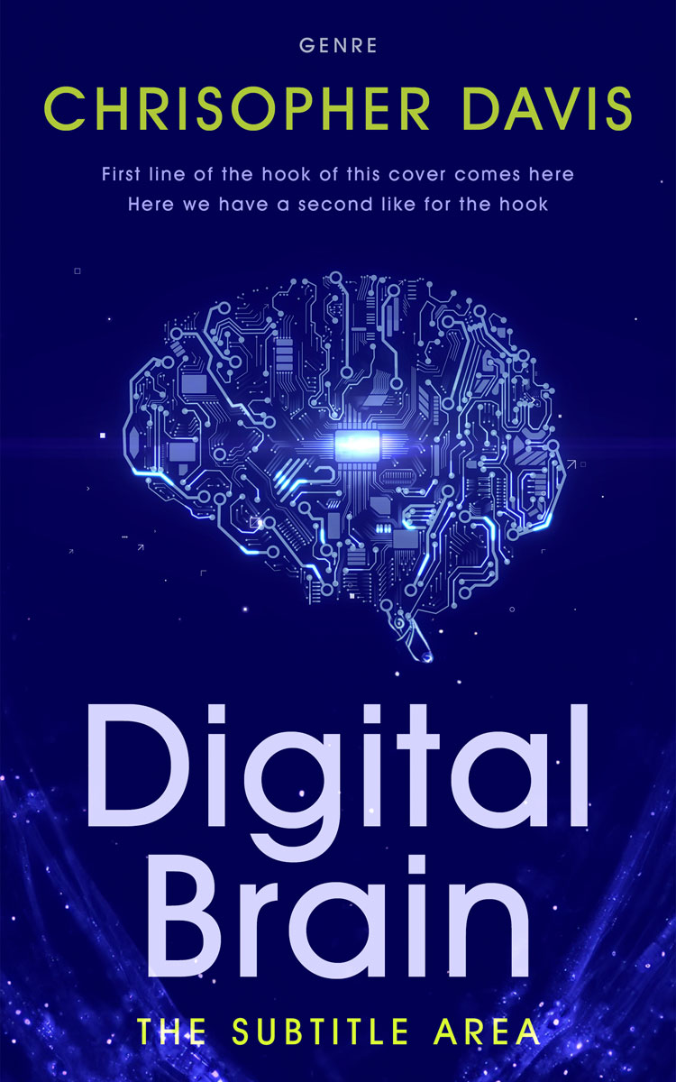 2D view of Premade Business Book Cover - Gulf Blue