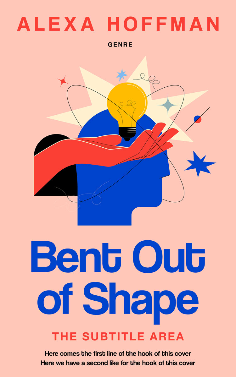 2D view of Premade Self-Improvement & Self-Help Book Cover - Apricot Peach