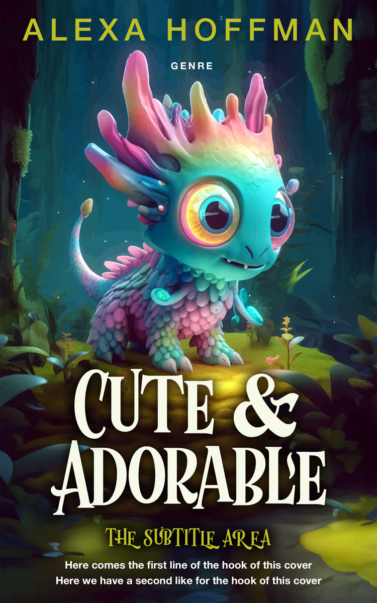 2D view of Premade Fantasy Book Cover - Outer Space