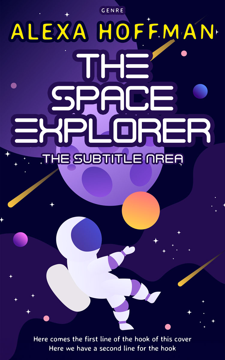 2D view of Premade Children's Book Cover - Violet