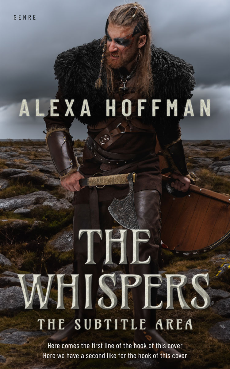 2D view of Premade Action & Adventure Book Cover - Zeus