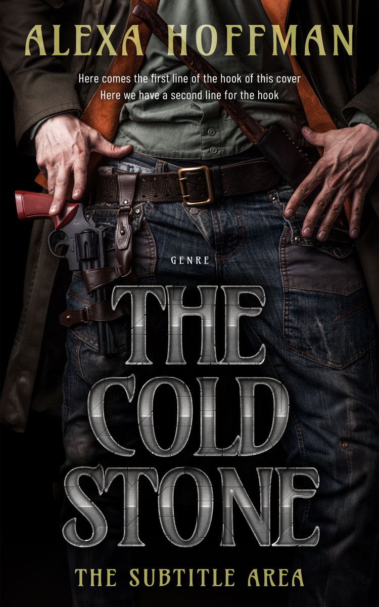 2D view of Premade Action & Adventure Book Cover - Cod Gray