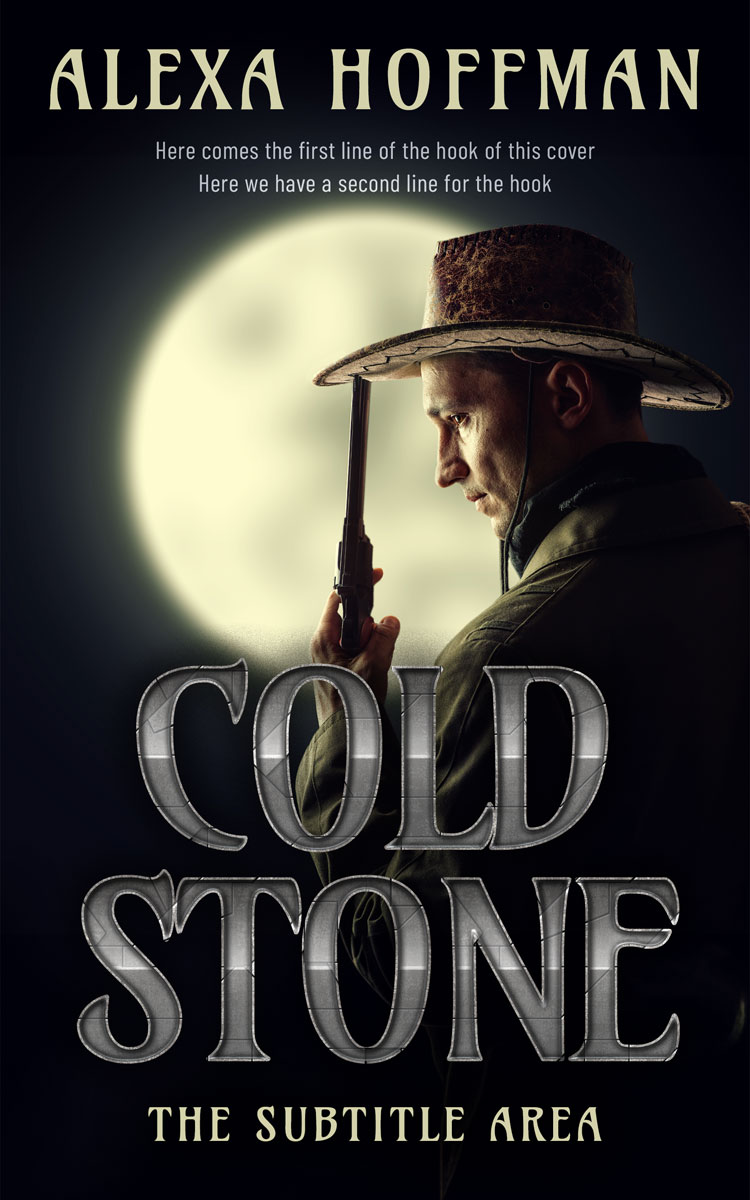 2D view of Premade Western Book Cover - Green Mist
