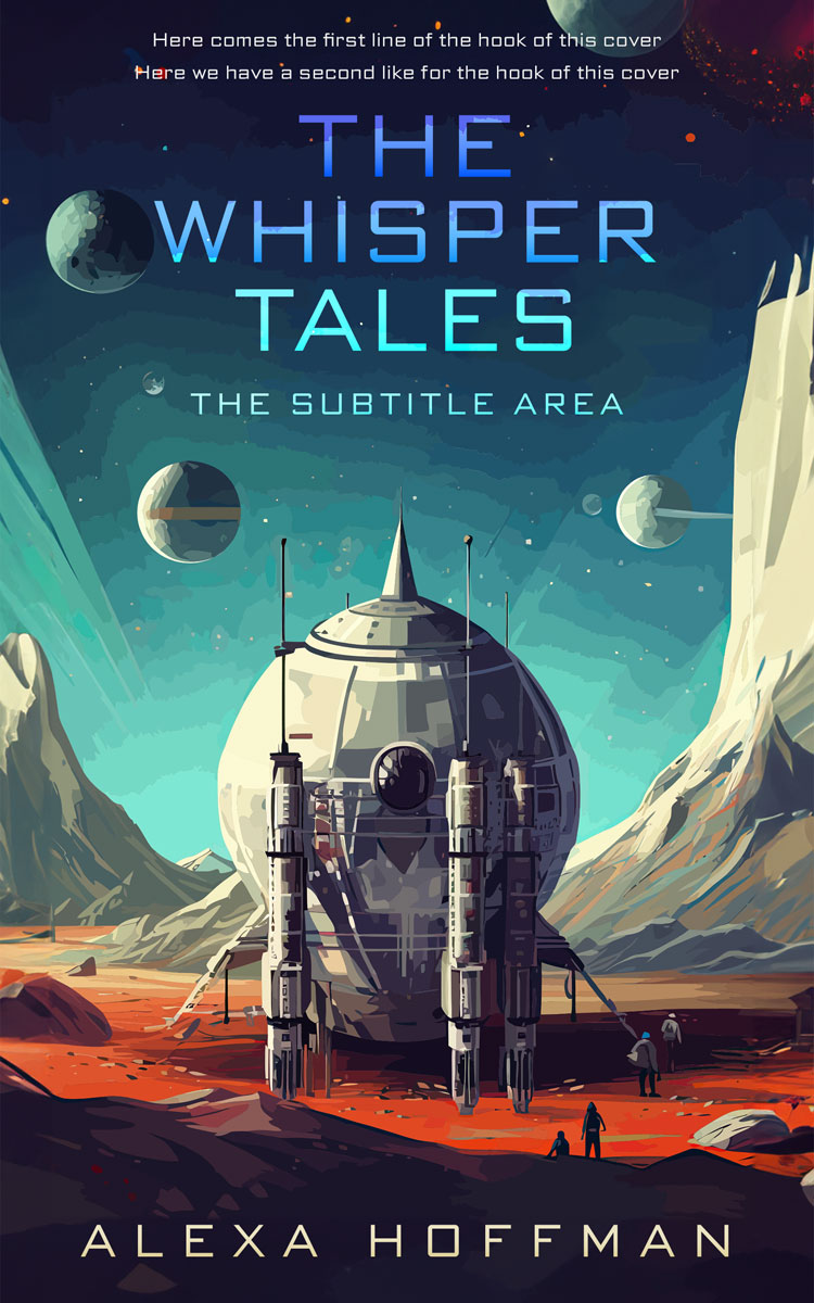 2D view of Premade Science Fiction Book Cover - Ebony Clay