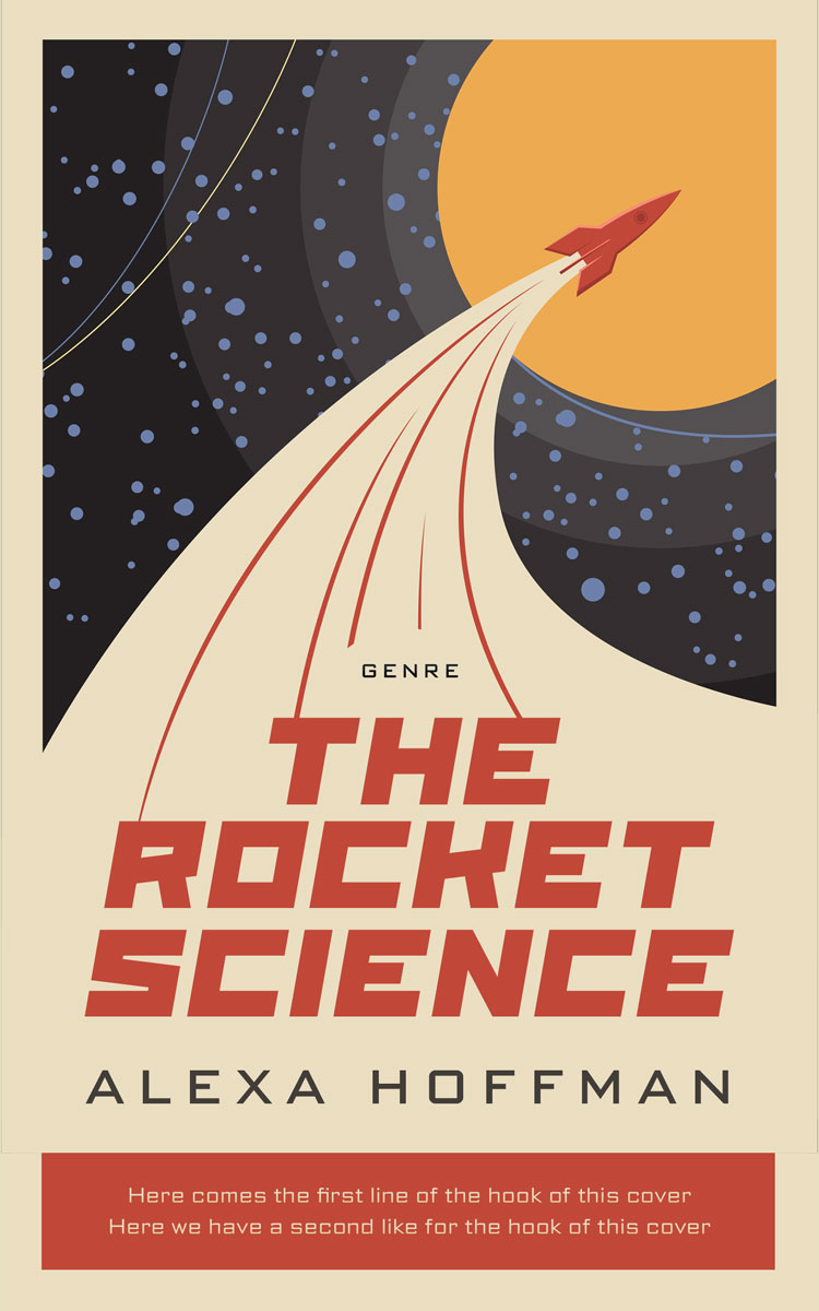 2D view of Premade Science Fiction Book Cover - Double Spanish White