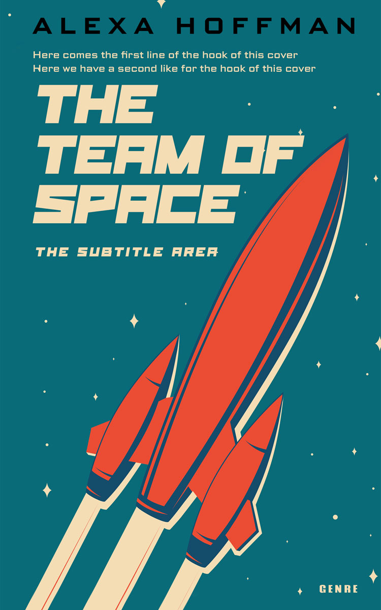 2D view of Premade Science Fiction Book Cover - Atoll