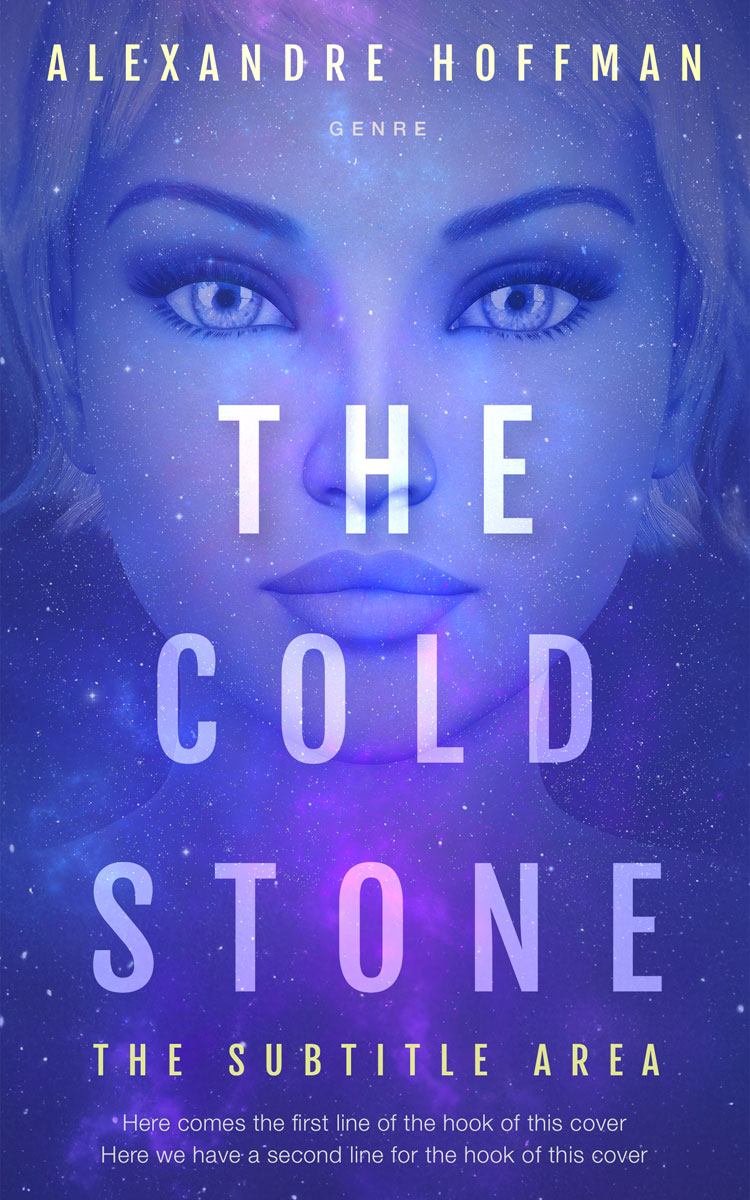 2D view of Premade Science Fiction Book Cover - Blue Violet