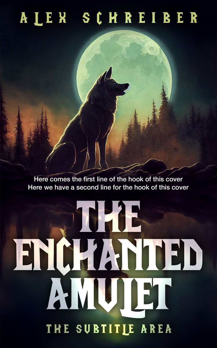 2D view of Premade Horror Book Cover - Foggy Gray