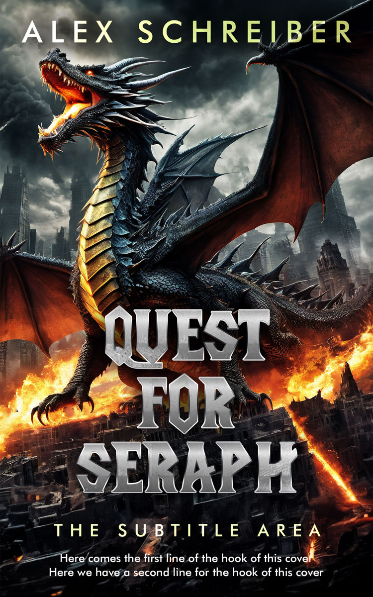 2D view of Premade Fantasy Book Cover - Thunder