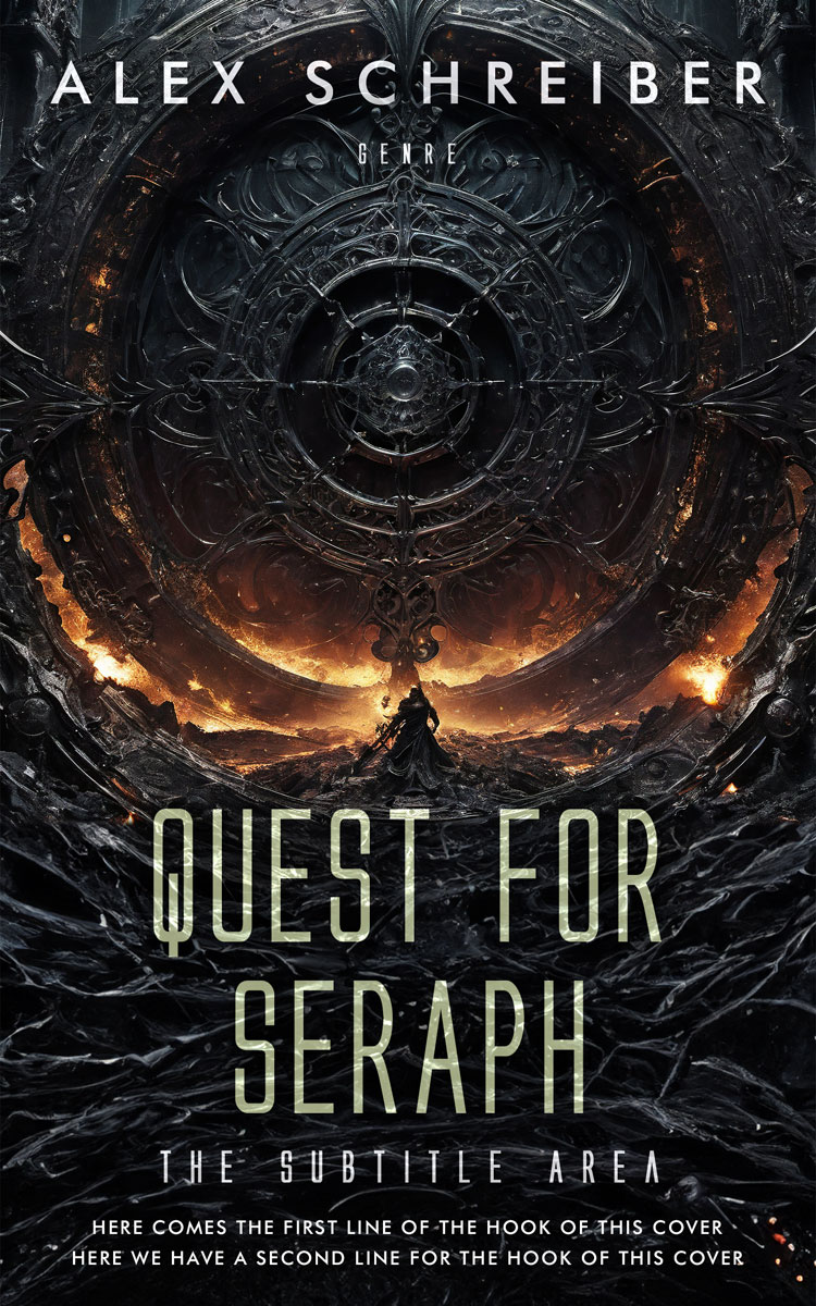 2D view of Premade Fantasy Book Cover - Thunder