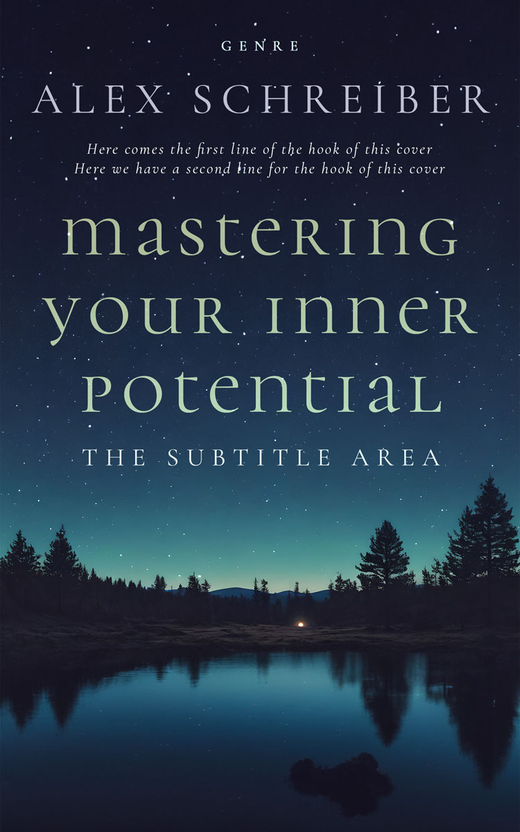 2D view of Premade Self-Improvement & Self-Help Book Cover - Mirage