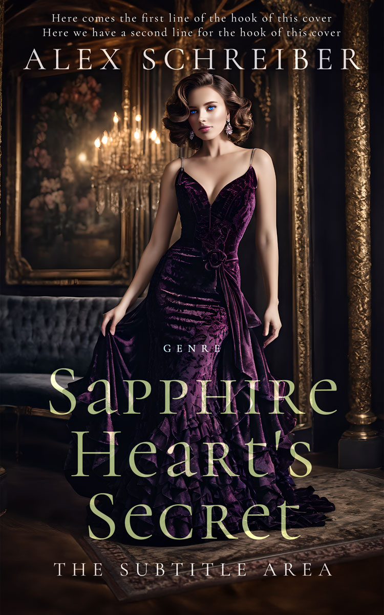 2D view of Premade Romance Book Cover - Cocoa Brown