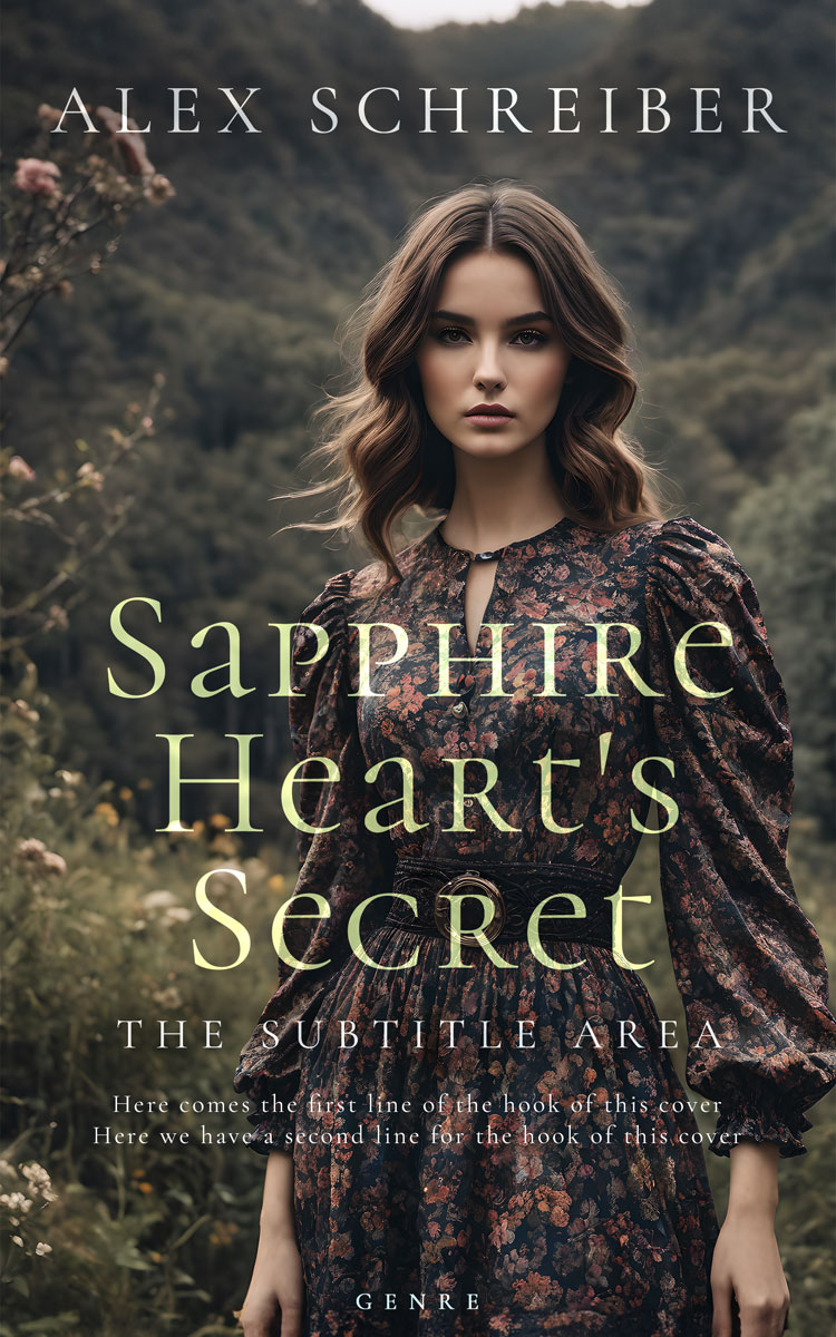 2D view of Premade Romance Book Cover - Dune