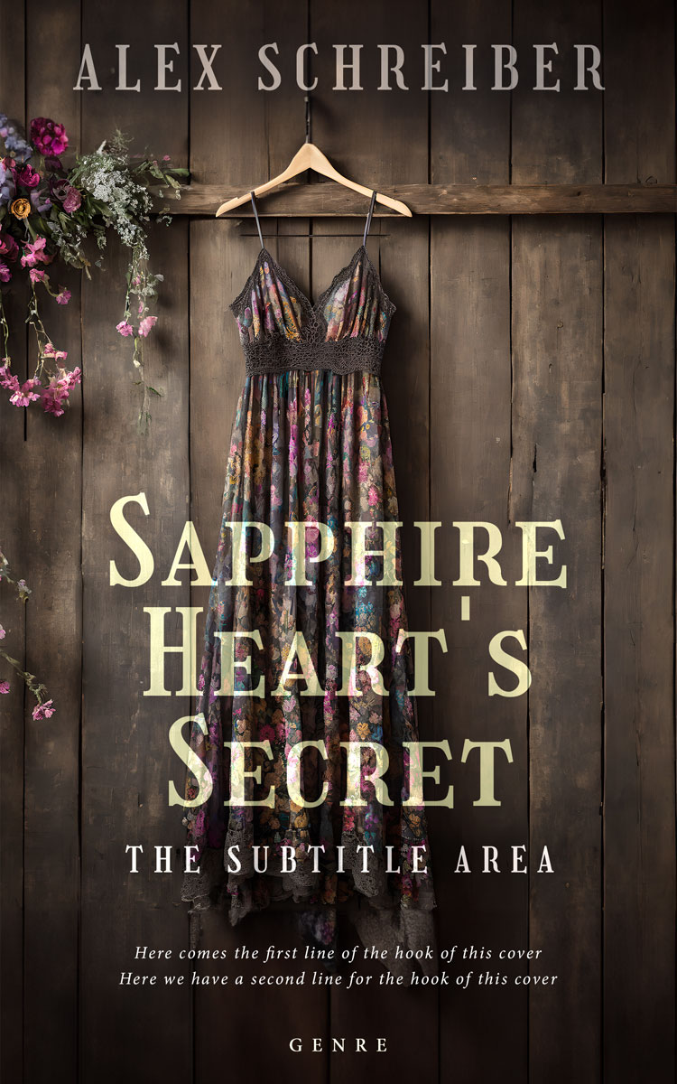 2D view of Premade Literary Fiction Book Cover - Cocoa Brown